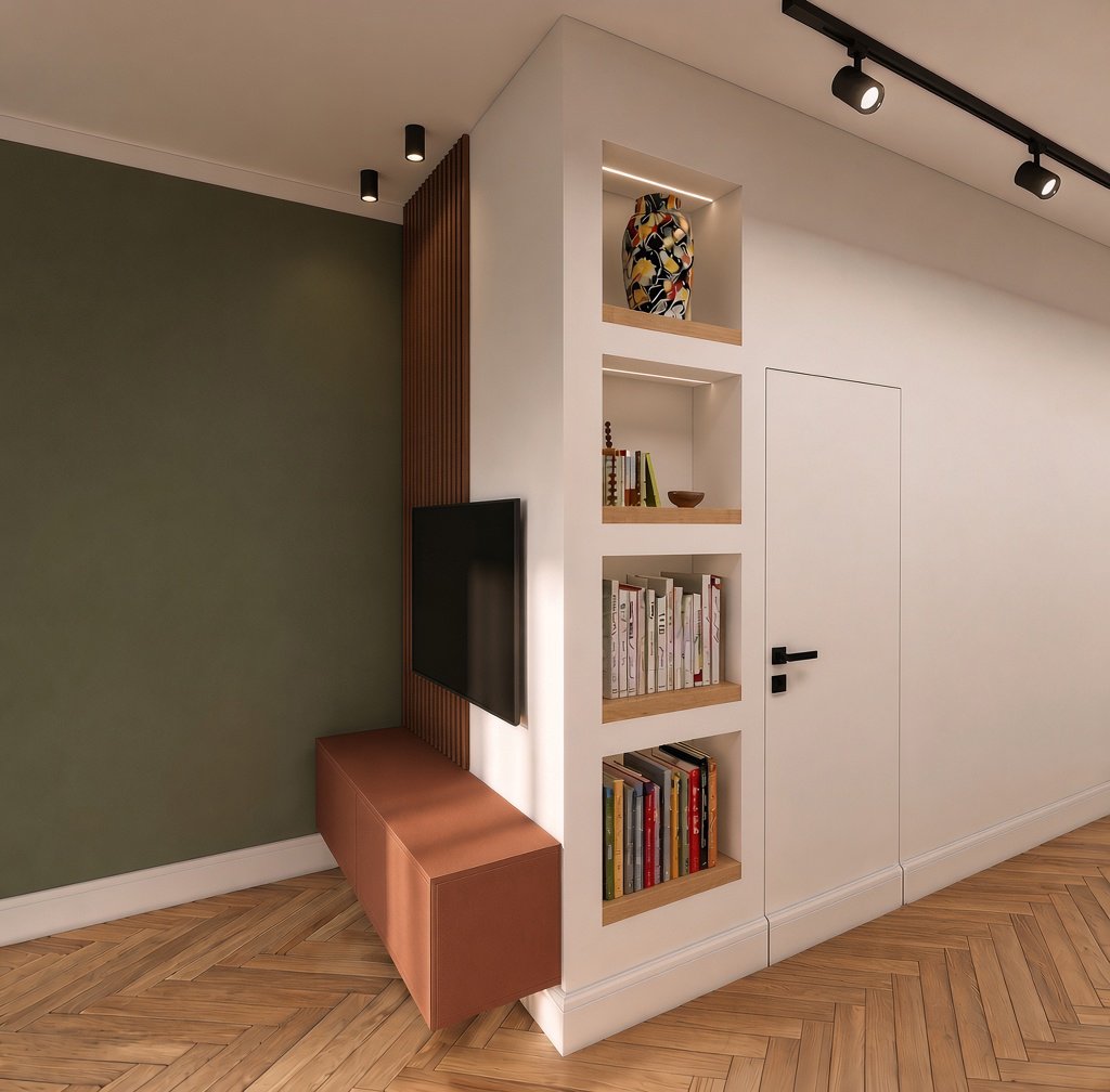 libreria in cartongesso